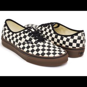 checkered gum sole vans